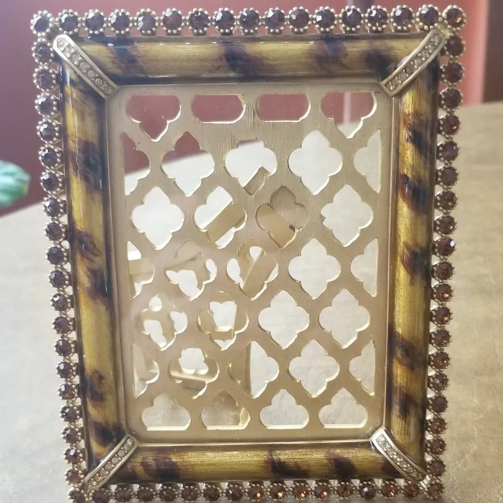 RARE JAY STRONGWATER EMILIA LEOPARD JUNGLE SAFARI PAVE CRYSTAL ENAMEL GOLD FRAME
